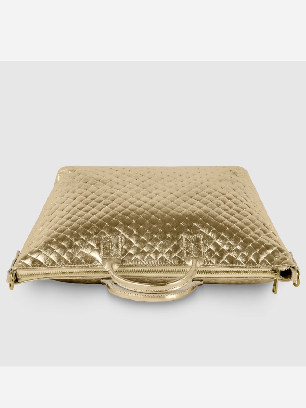 Italian bag, bagMetallic woven emboss metallic suede